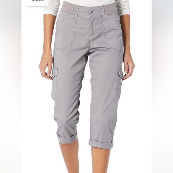 Lee Pants - Lee Missy Women's Relaxed Fit Austyn Knit Waist Cargo Capri Pant 6 medium Crop